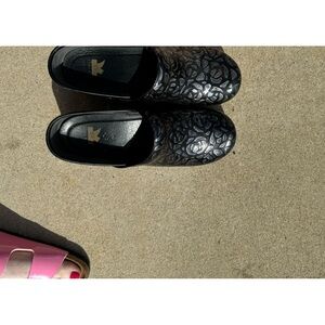 Navy and silver dansko